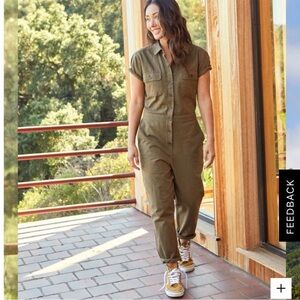 Outerknown S.E.A. Jumpsuit Olive Green Night Size Girls 12 NWT